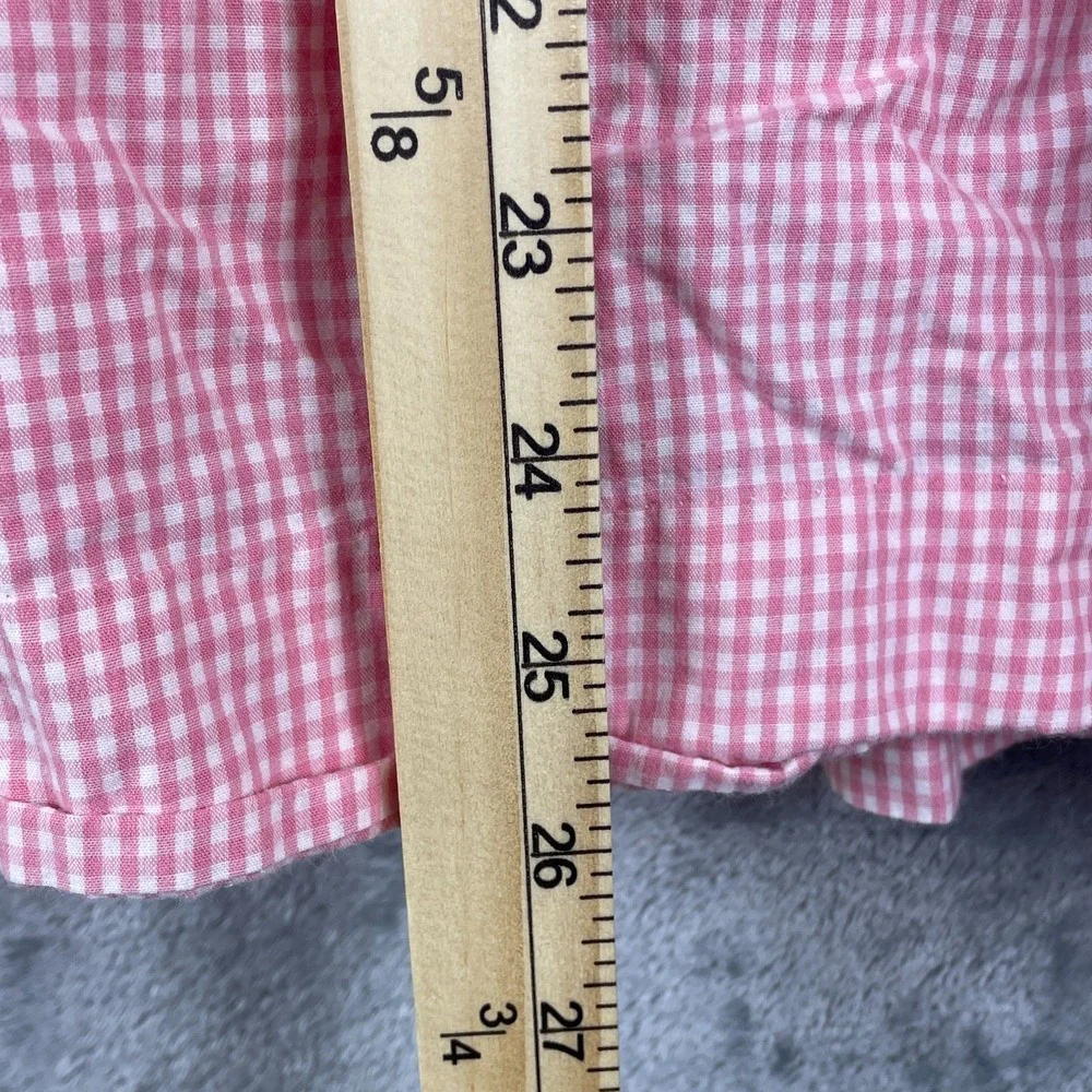 Ralph‎ Lauren Wrap Dress Girls 6X Pink Gingham Plaid Cotton Preppy Spring Summer